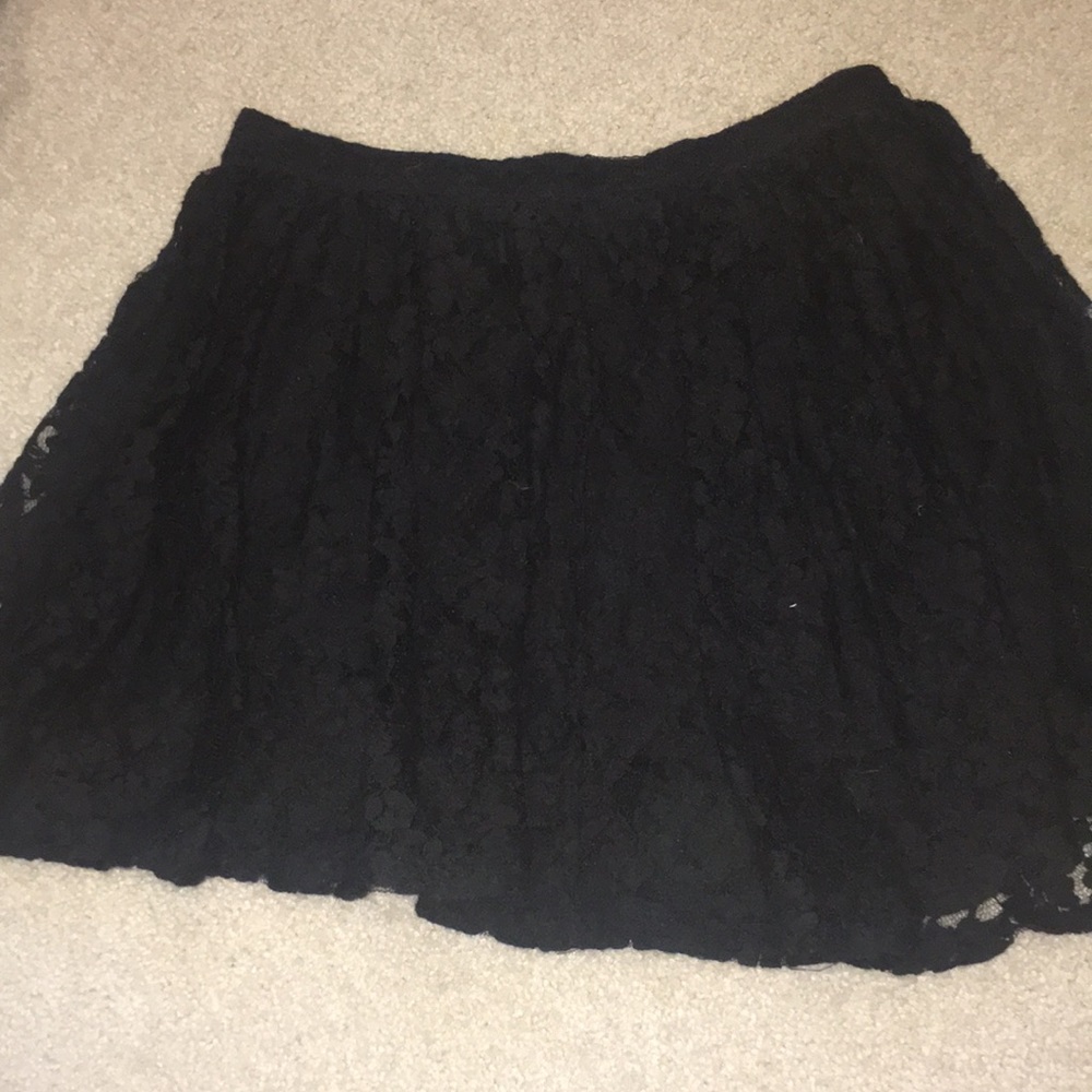 Black lace skirt